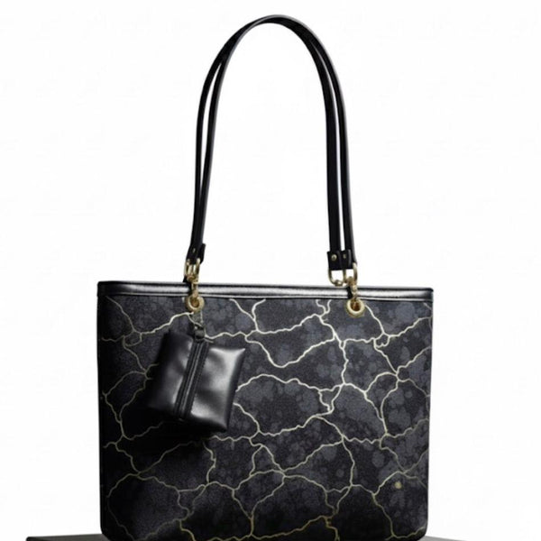 large size printed black color bag