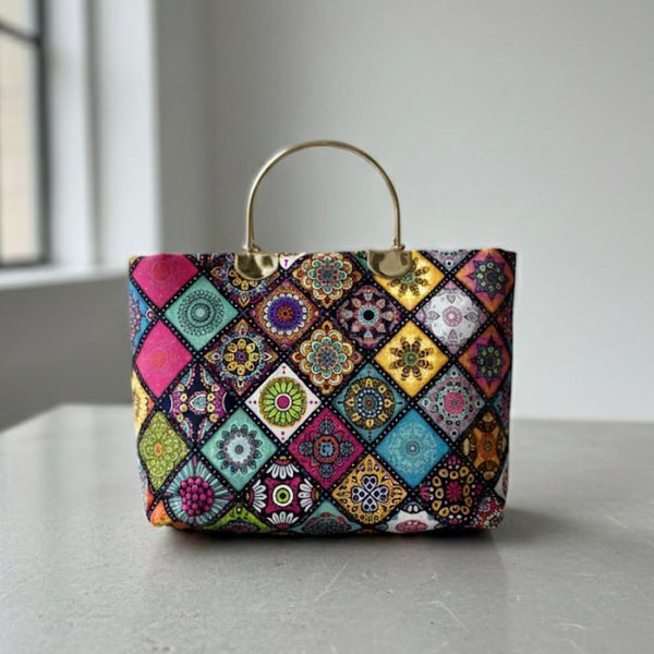 multi color steel handle bag
