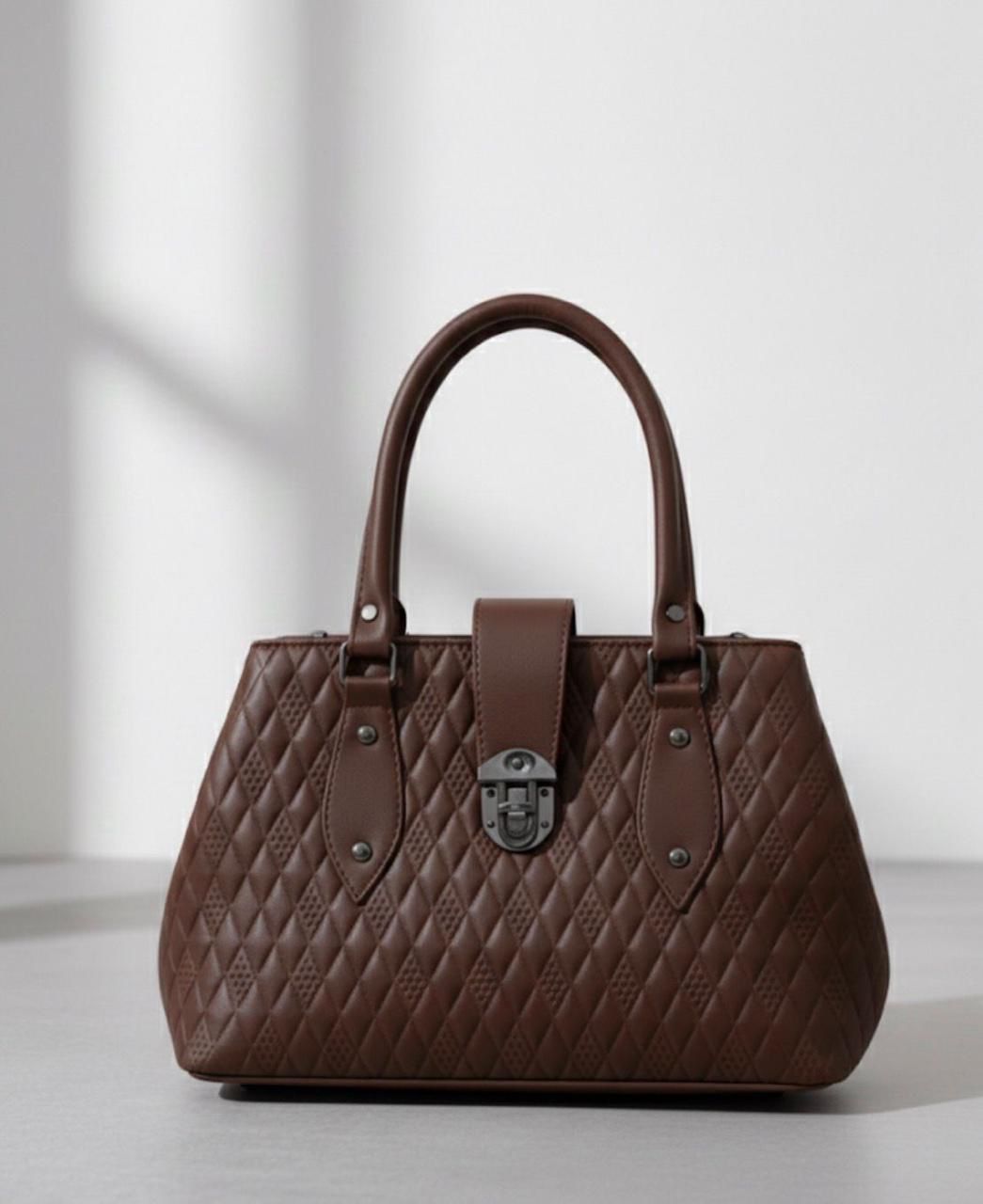 medium size leather handbag