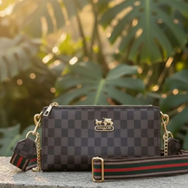 coach cross body leather bag with digital belt