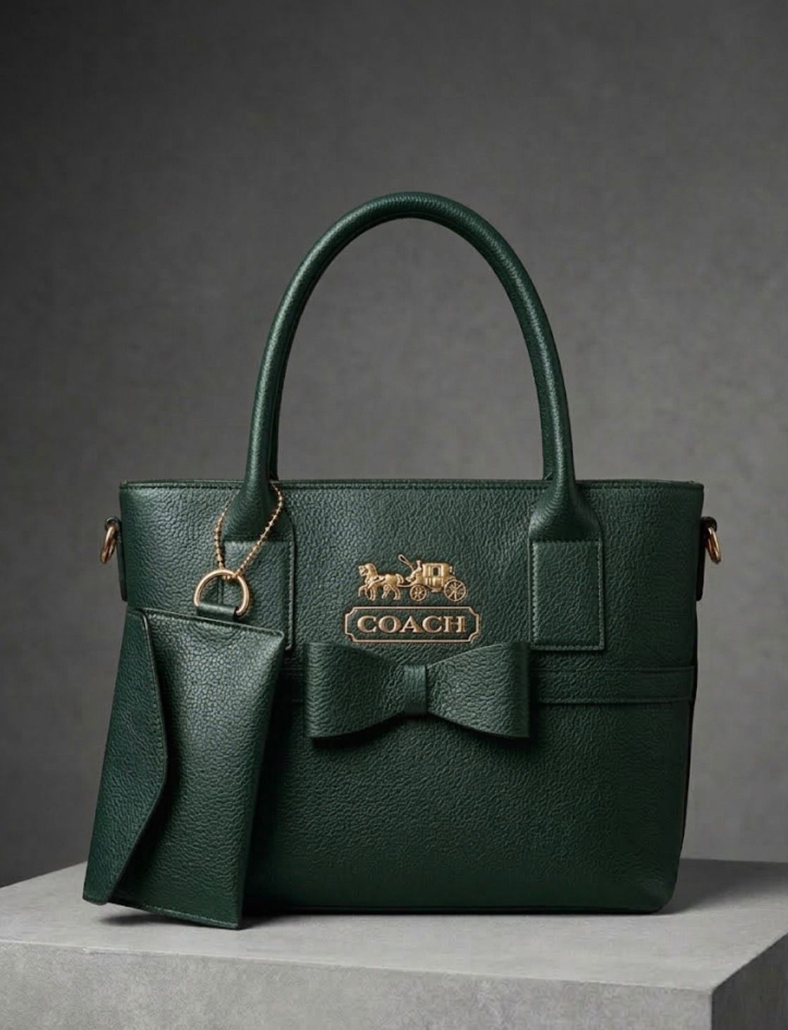 coach 2 piece leather bag