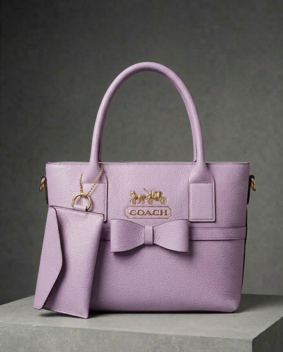 coach 2 piece leather bag