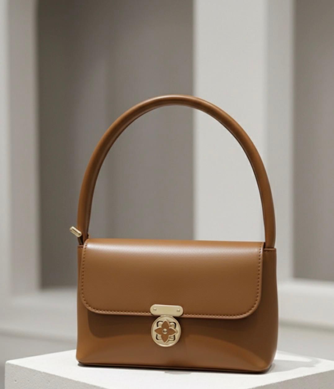 small leather handbag