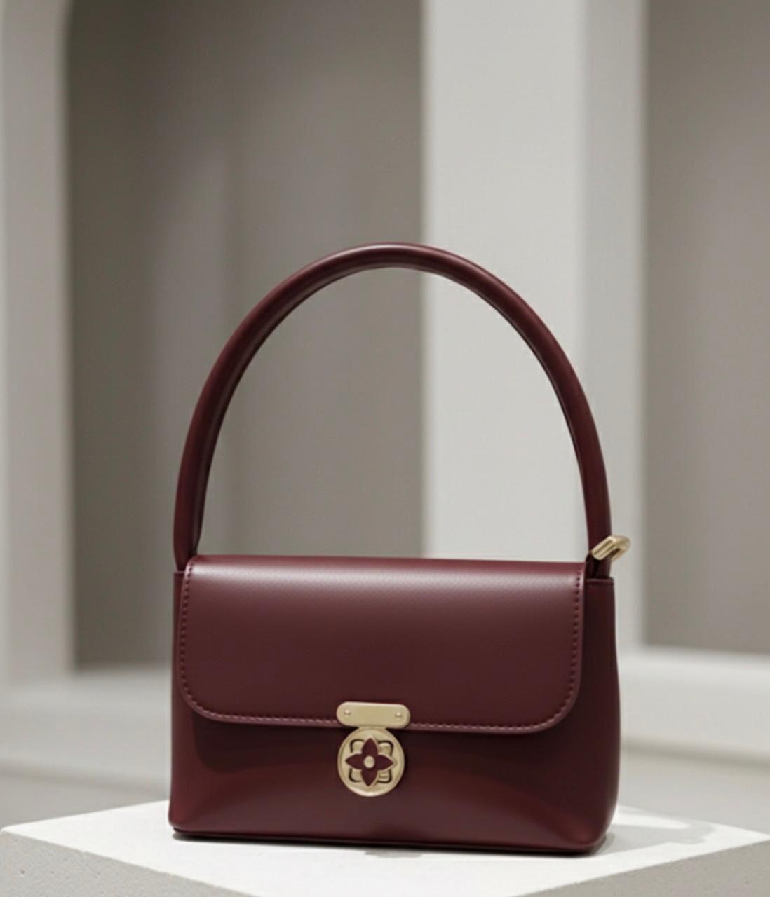 small leather handbag