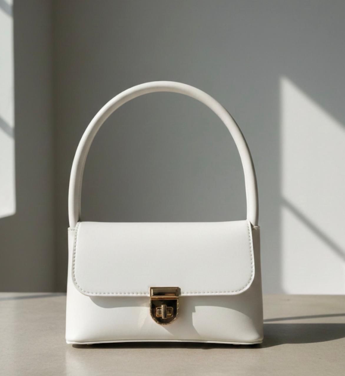 small leather handbag