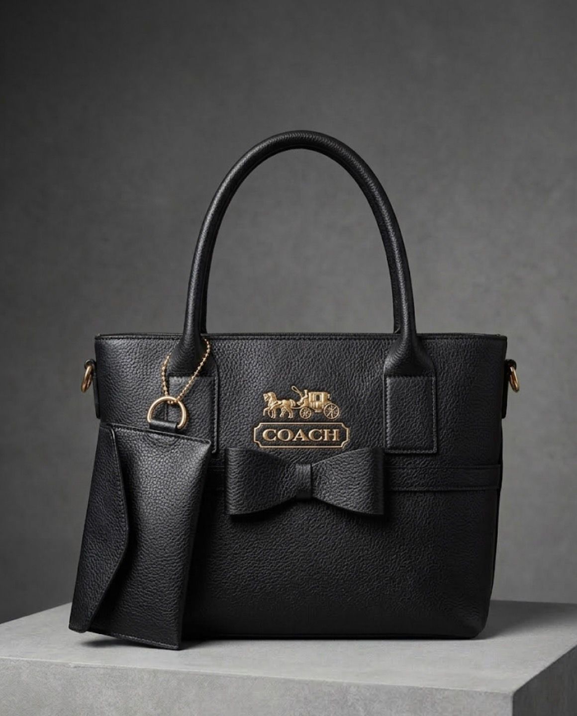 coach 2 piece leather bag