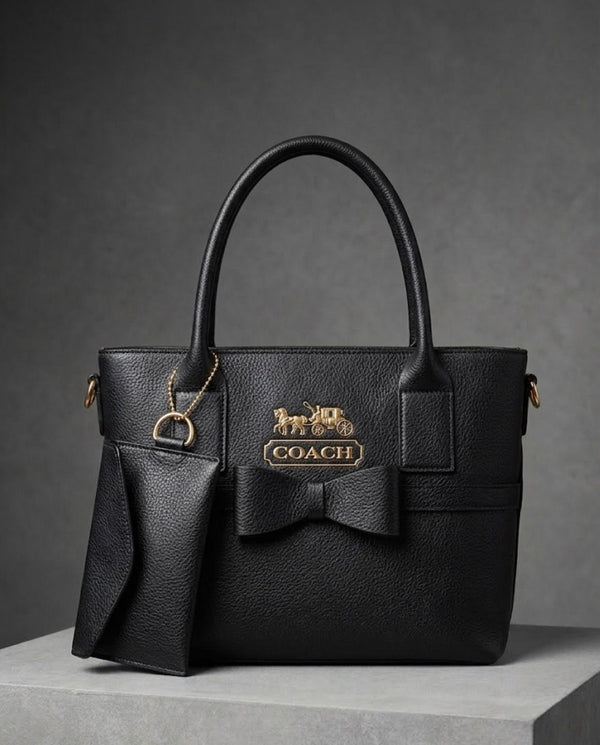 Leather Bow Bag (2 piece)