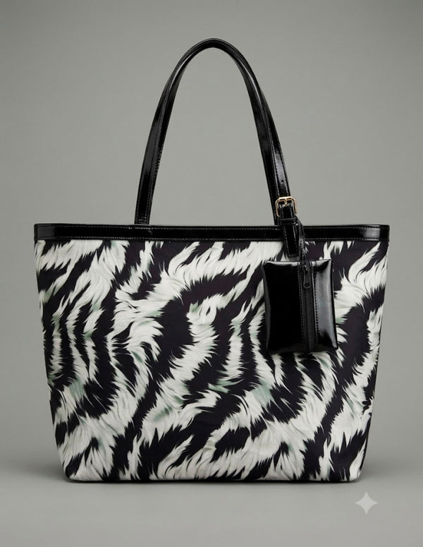 Printed Zebra Style Bag