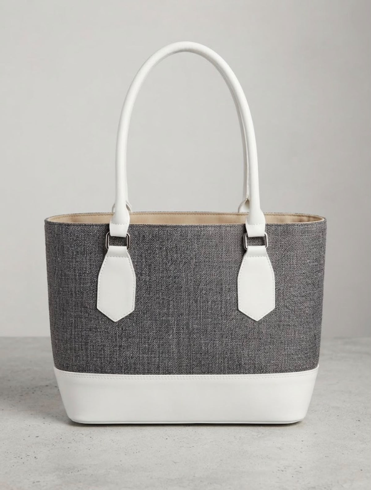 Grey & white Tote Bag