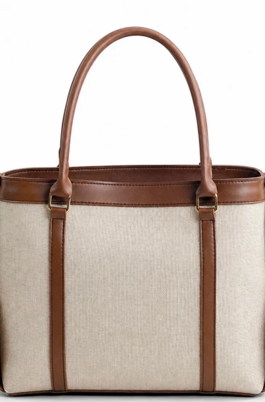 Beige & Brown Classic Bag