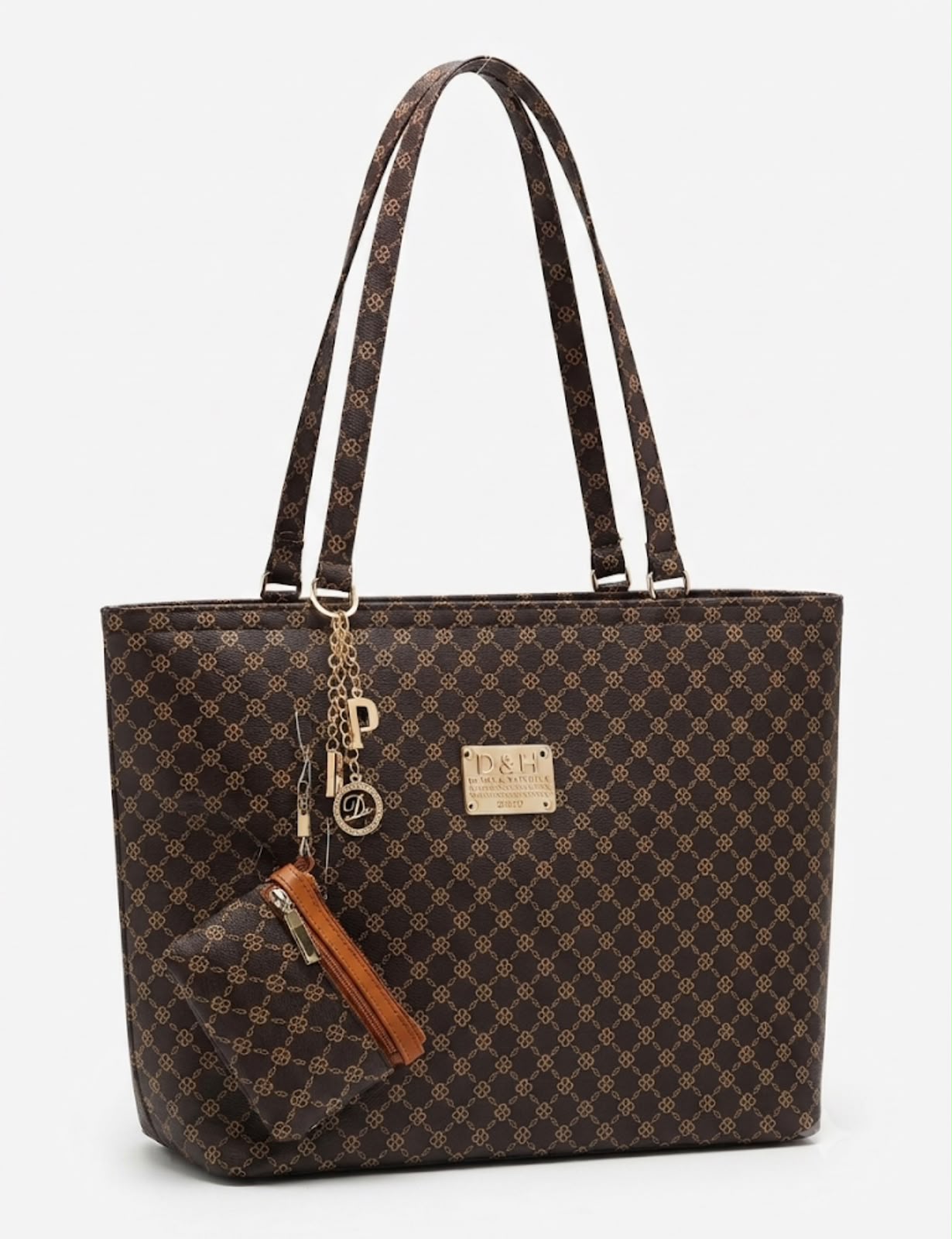 Branded Leather Bag ( 2 piece with imported keychain)