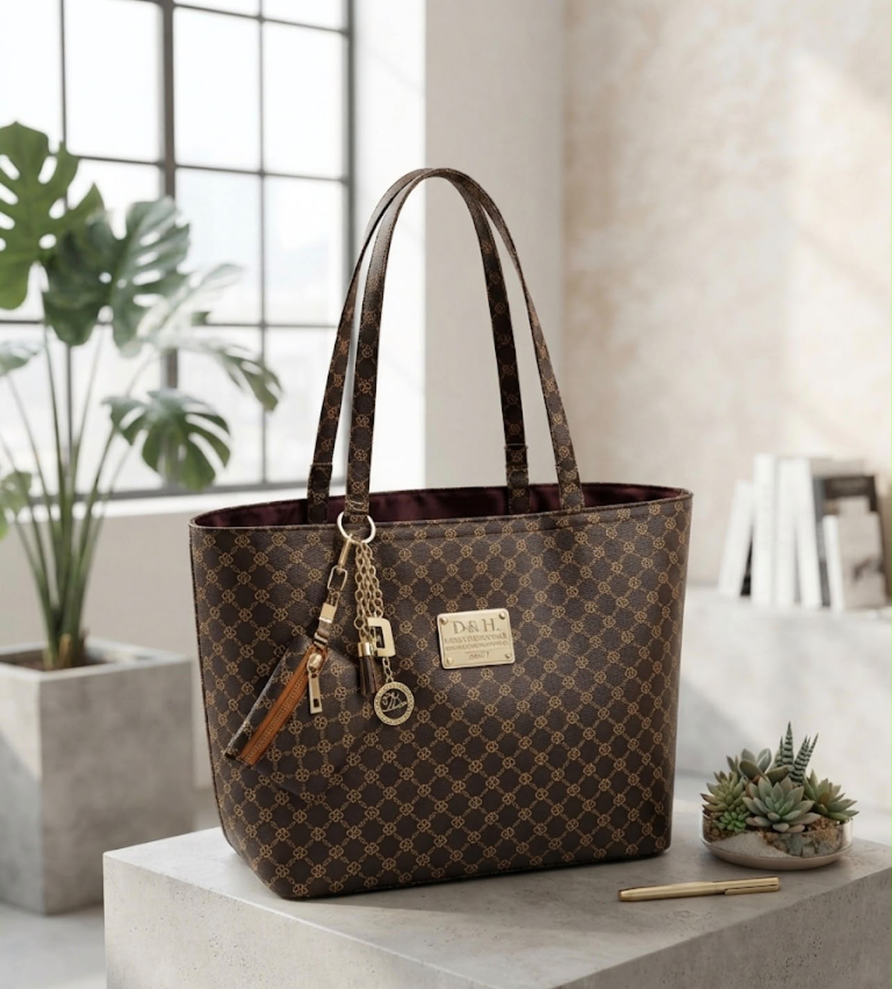 MS Imported Tote Bag ( Large) with luxury keychain