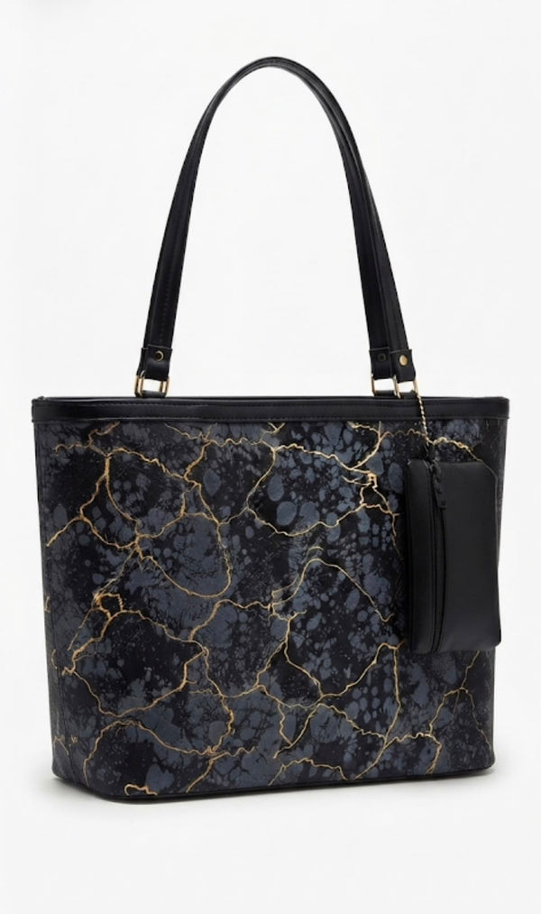 Black Printed Bag (Large)